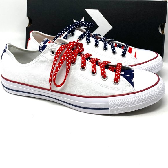 💖MEGA SALE💖Converse Men CT All Star OX White Canvas Universe Red Blue 170815F - Picture 7 of 11